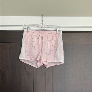 Nike Girls Pink Swoosh Running Shorts with Liner Medium Plus 10/12 Plus